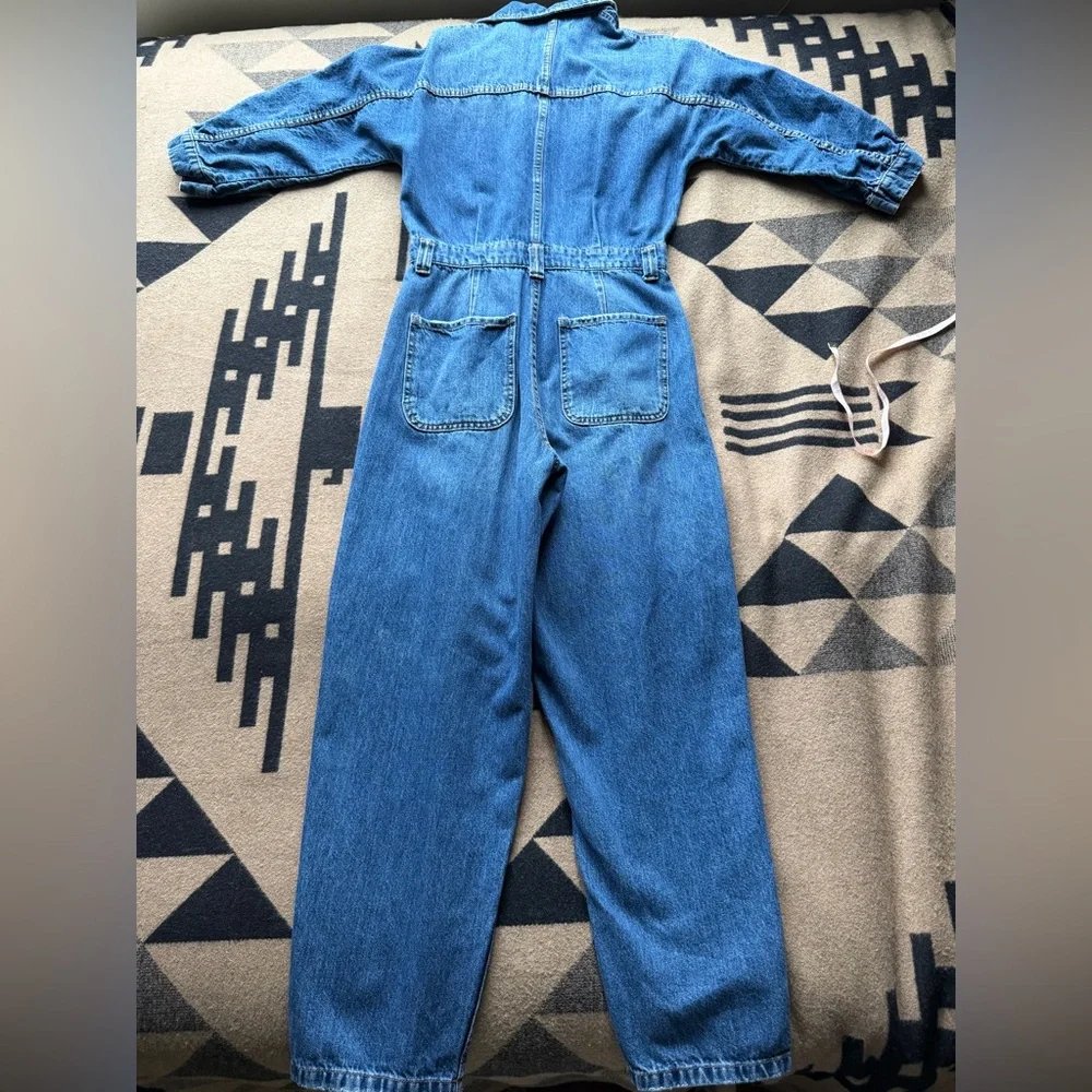 Free People Denim Jumpsuit Women’s Small - Picture 2 of 9